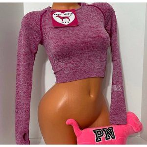 NWT Victoria’s Secret PINK Active Seamless Long Sleeve Top Size Medium